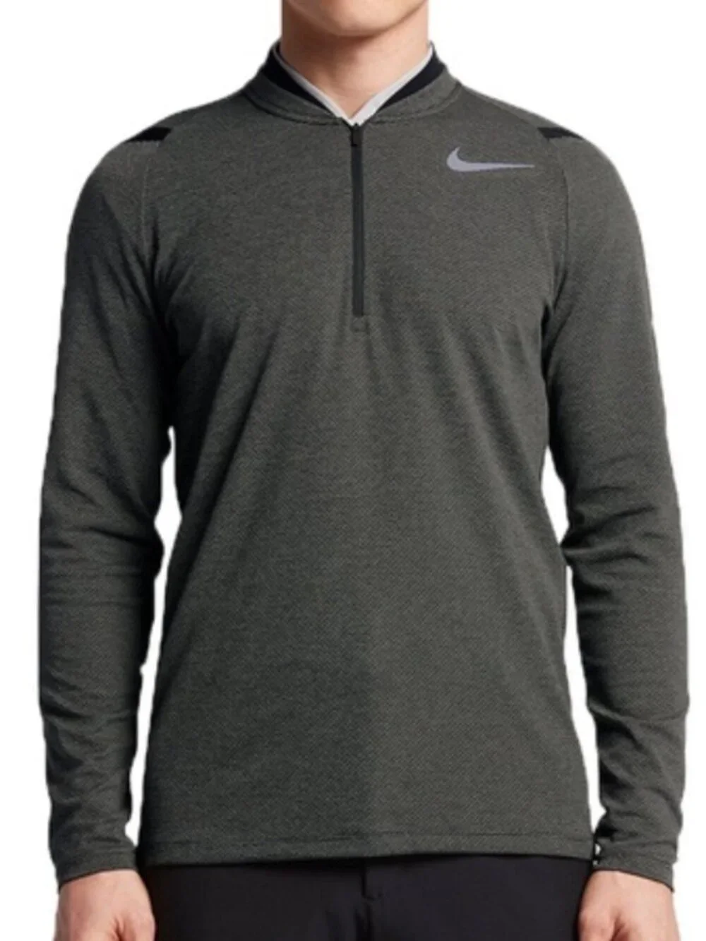Nike Golf Dri-FIT Half-Zip Top Shirt Golf Men Pullover Charcoal Grey 833278-010
